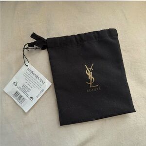 YSL beauty black dust bag with gold logo Yves saint Laurent